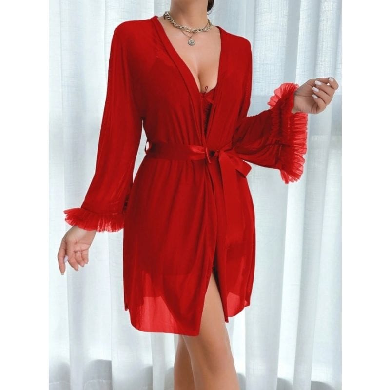 Midnight Lace Slip Nightdress